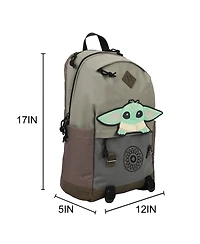 Star Wars: The Mandalorian Grogu Pouch 17" Adult Hooded Backpack