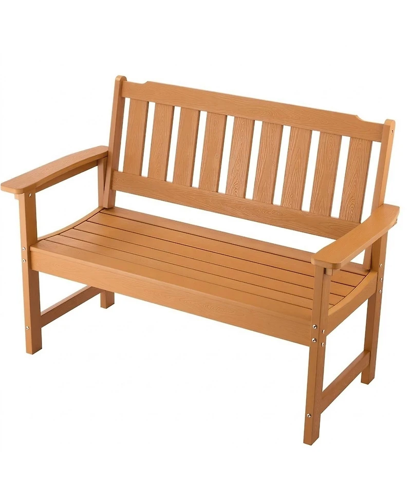 Sugift 50.5in Weatherproof Patio Bench with 800 lbs Capacity for Outdoor Seating