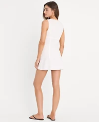 Good American Women's V-Neck Flared Mini Dress