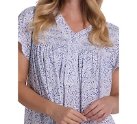 Miss Elaine Women's Printed Short-Sleeve Nightgown