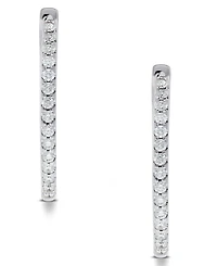 Diamond Hoop Earrings (1/3 ct. t.w.) in 14k White Gold