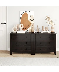 Slickblue Large 3 Drawer Chest Modern Dresser Nightstand Storage