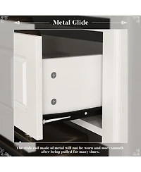 Famapy Modern 6-Drawers Wood Chest of Drawer Dresser, bedroom nightstand, wooden end table