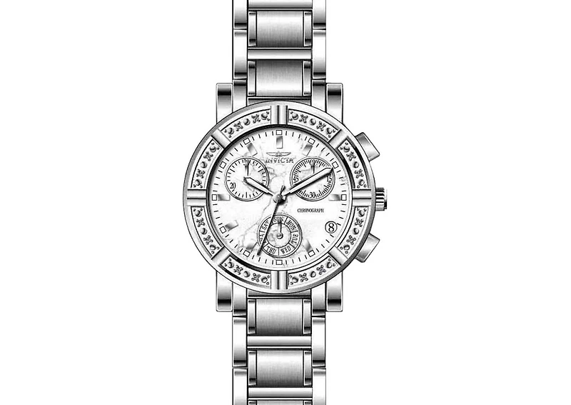 Invicta Women's 0280 Wildflower Quartz Chronograph Mother of Pearl Dial Watch