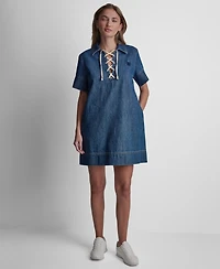 Dkny Jeans Women's Short-Sleeve Shift Dress