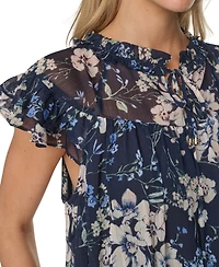 Tommy Hilfiger Women's Peplum Flutter-Sleeve Pull-On Blouse