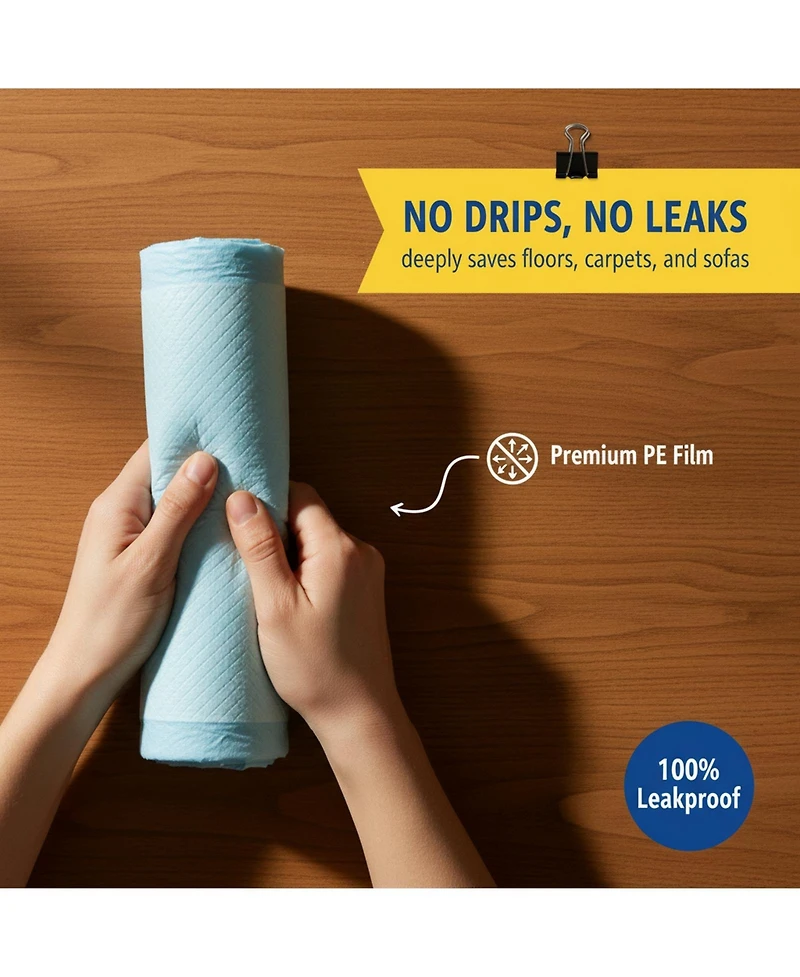 Aronkl 50-pack Extra Large Pads 34x28 6-layer Leakproof Quick-dry High Absorbency Disposable Dog Potty Training Pads