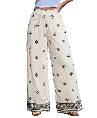 Cupshe Women's Easy Living Ornate Pants