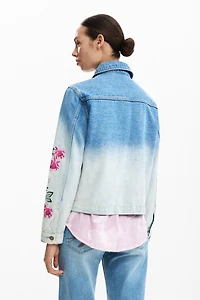 Desigual Women's Denim jacket flowers