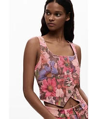Desigual Women's Printed denim corset