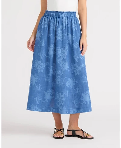 Ellen Tracy Women's Pull-On Maxi Skirt with Side Pockets