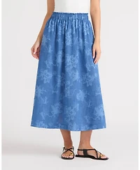 Ellen Tracy Women's Pull-On Maxi Skirt with Side Pockets