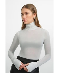 Marcella Women's Eloise Sheer Turtleneck