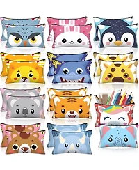 Gnuadz Cute Animal Zipper Pencil Case Canvas Pen Bag Organizer