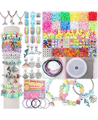 Gnuadz 3400 Bracelet Making Kit Beads Charm Friendship Mermaid Art Crafts Gifts Girls Ages 6-12