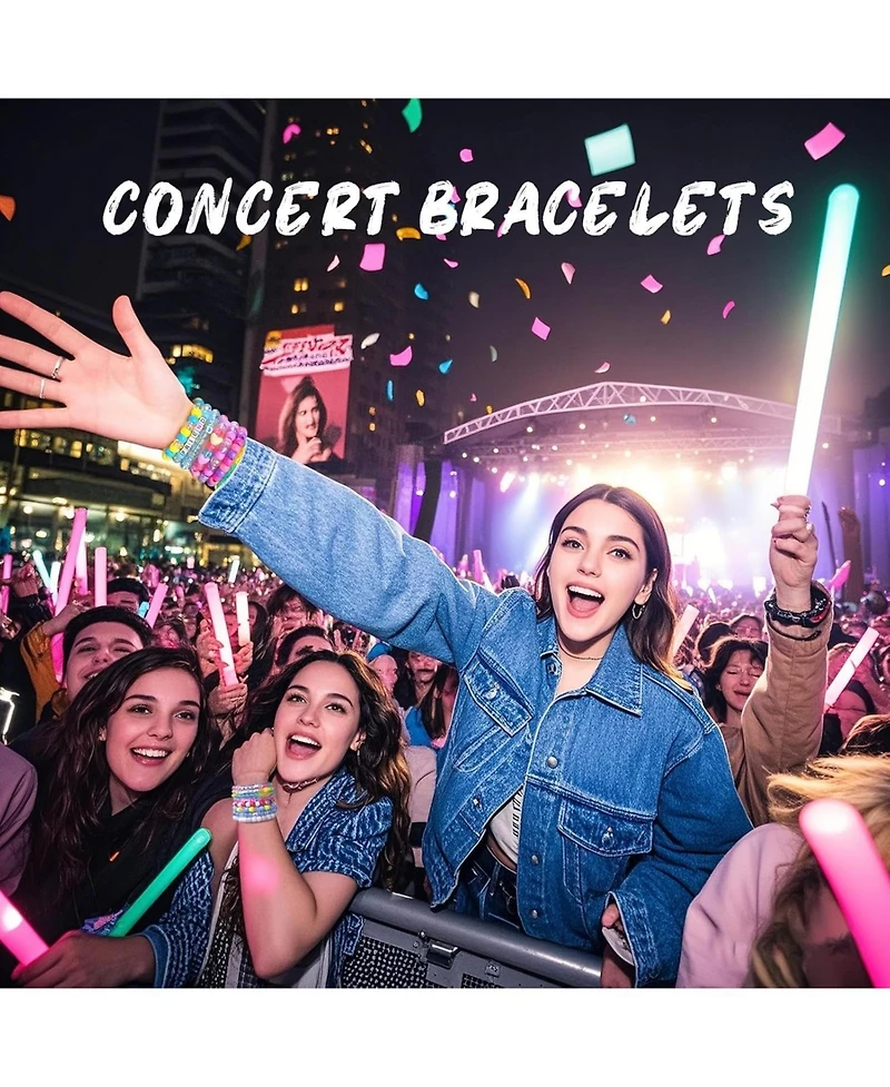 Gnuadz 1250pcs Friendship Bracelet Kit Pony Kandi Beads Nylon Thread Diy Craft