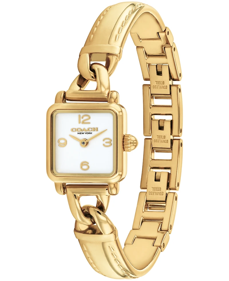 Coach Women's Cass Gold Tone Stainless Steel Bangle Bracelet Watch, 18mm