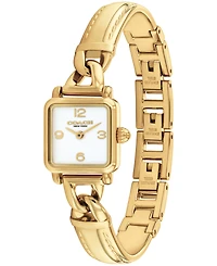 Coach Women's Cass Gold Tone Stainless Steel Bangle Bracelet Watch, 18mm