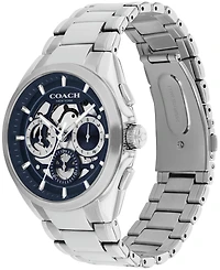 Coach Men's Jackson Silver Tone Stainless Steel Bracelet Watch, 41.5mm