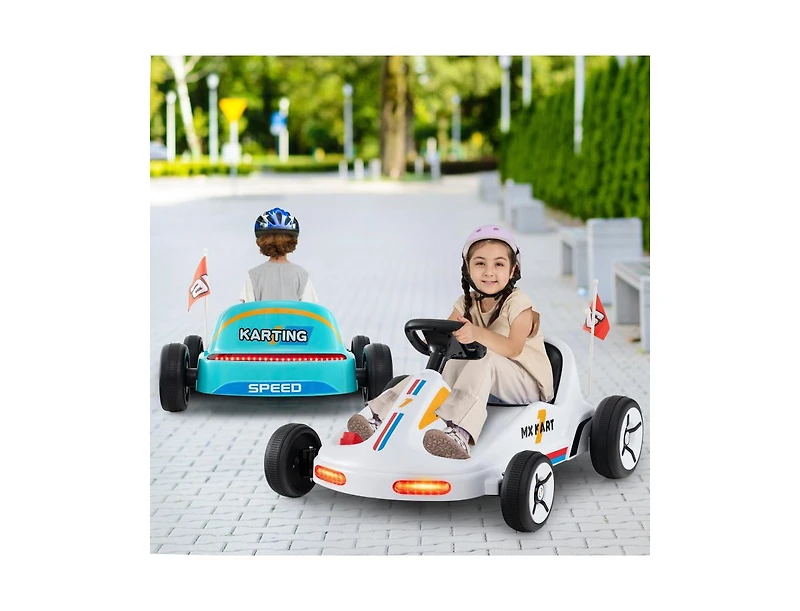 Hongge 12V Electric Go Kart for Kids with Remote Control and Music