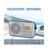 Supersonic 4 Band Am/Fm/SW1-2 Pll Radio - Silver