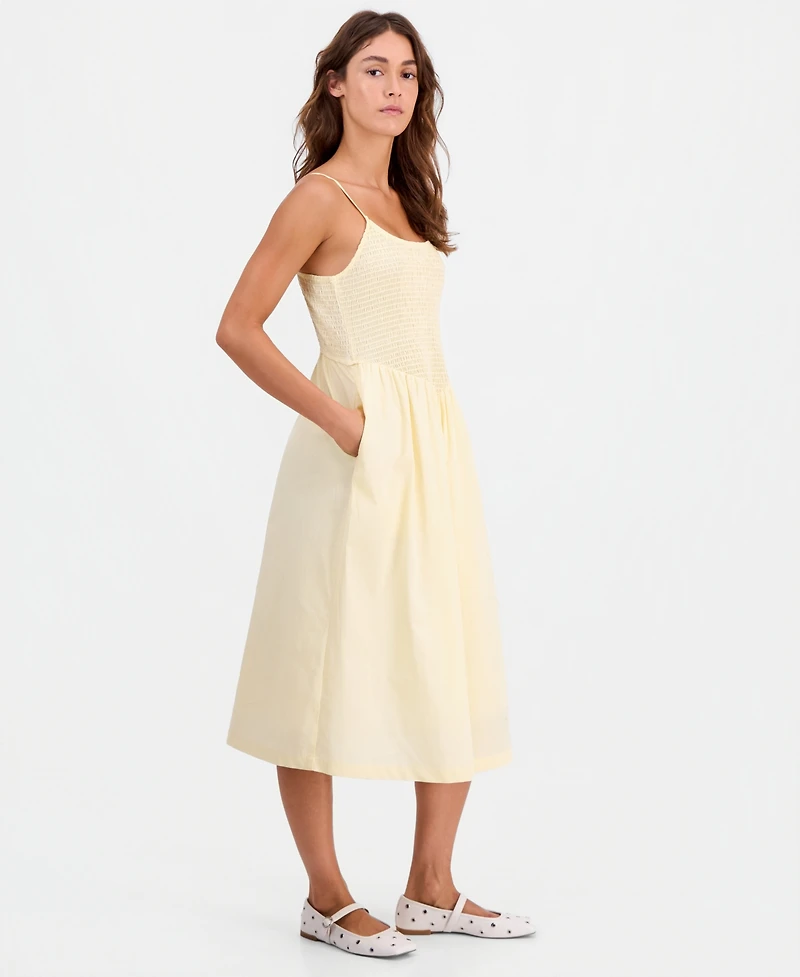 And Now This Petite Smocked Scoop Neck Sleeveless Midi Dress, Macy's Exclusive