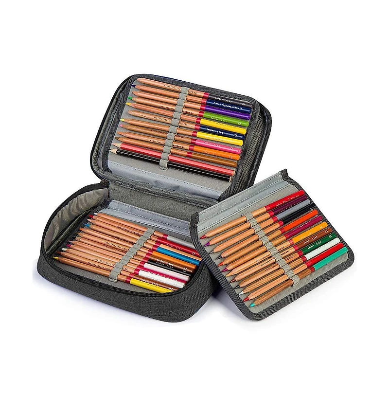 Gnuadz 72 slots Pencil Case Pouch Bag Holder Stationery Organizer Compartments Office Travel