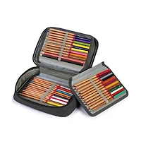 Gnuadz 72 slots Pencil Case Pouch Bag Holder Stationery Organizer Compartments Office Travel
