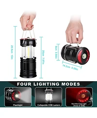 Gnuadz 2 Pack, Camping Lanterns Usb Rechargeable Led Hurricane Lights Flashlight Hiking Emergency