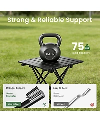 Gnuadz 2 pack Portable Camping Table Folding Beach Outdoor Camping Outdoor Recreation Gear