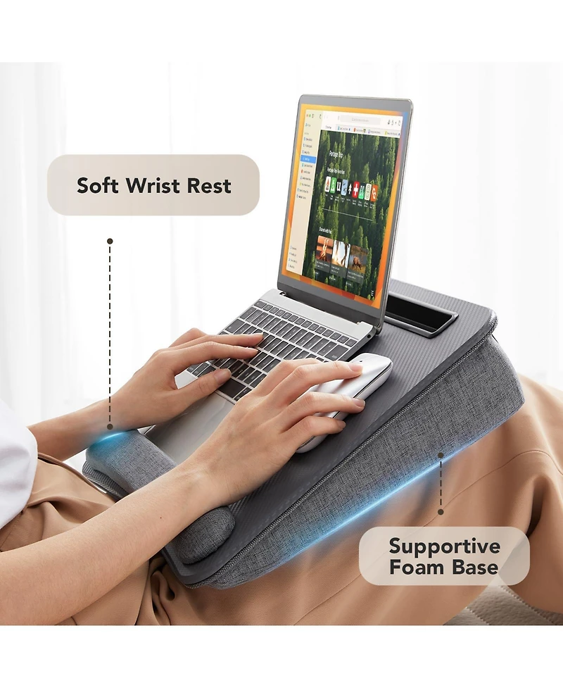 Gnuadz Lap Desk Portable Pillow Cushion Laptop Stand Storage