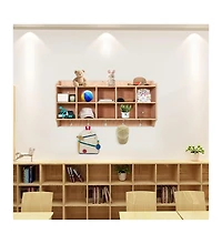 Gaomon Wall Mounted Cubby Storage Organizer with Hooks for Daycare