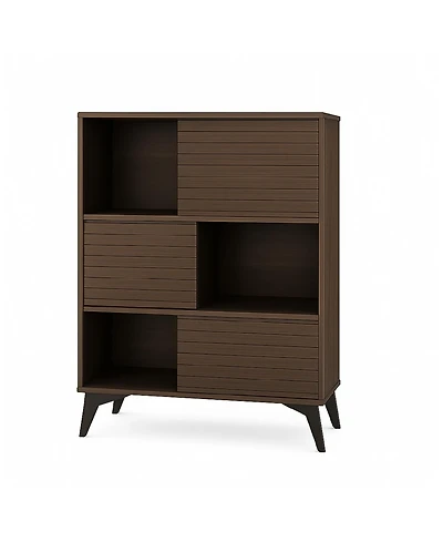 Gaomon Render 3 Tier Walnut Display Cabinet Storage Stand