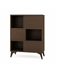 Gaomon Render 3 Tier Walnut Display Cabinet Storage Stand