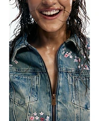 Desigual Women's Embroidered denim jacket