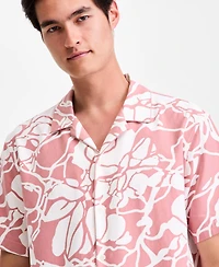 Alfani Men's Short-Sleeve Paperweight Floral Shirt, Macy's Exclusive - Vines