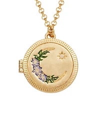 Fable England Nightshade Moon Gold Locket Chain Necklace