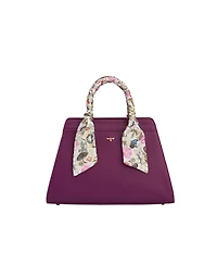 Fable England Floral Engravings Large Plum Tote