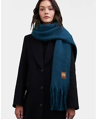 Fable England Cosy Teal Boucle Scarf