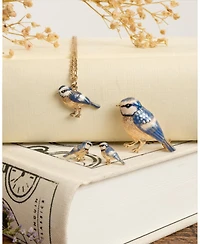 Fable England Enamel Blue Brooch