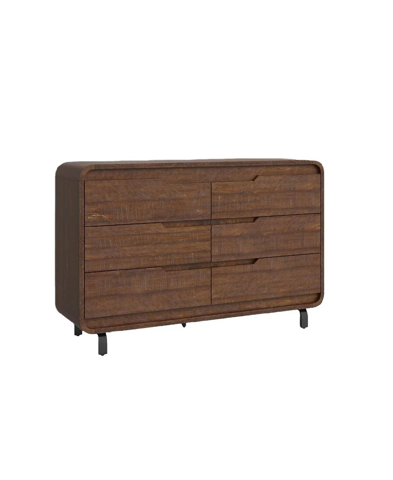Gaomon Modern Wood Dresser with 6 Storage Drawers