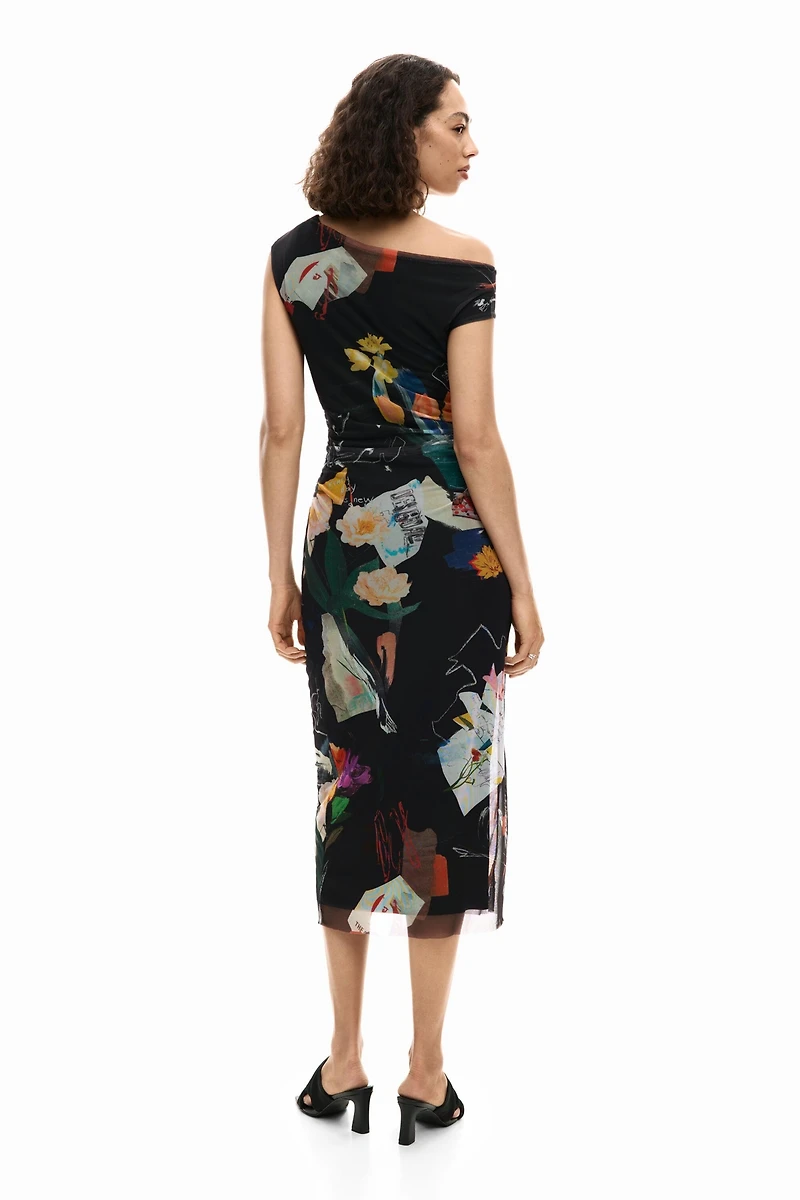 Desigual Women's Midi collage dress