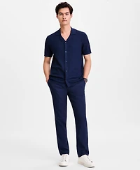 Alfani Men's Short-Sleeve Textured Button Down Sweater, Macy's Exclusive