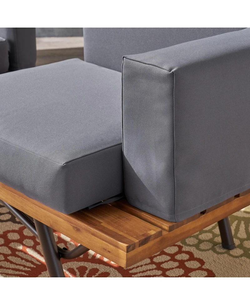 Simplie Fun Ultra-Stylish Acacia Wood Patio Sofa for Comfort and Elegance