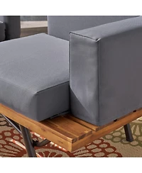 Simplie Fun Ultra-Stylish Acacia Wood Patio Sofa for Comfort and Elegance