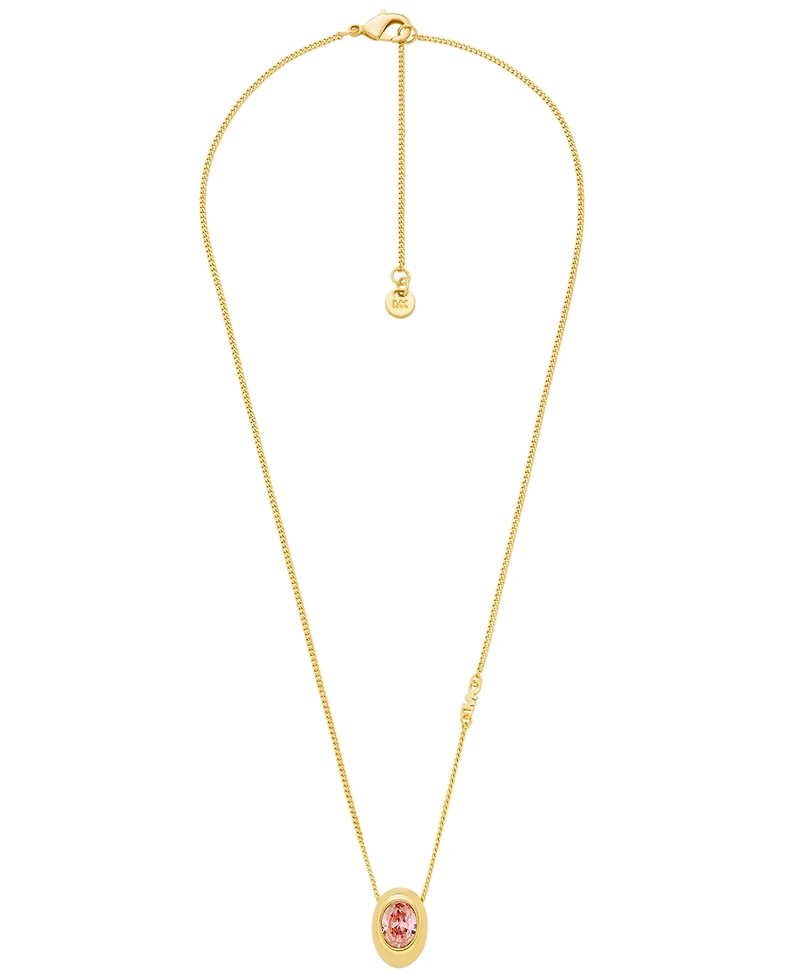 Michael Kors Oval Stone Pendant Necklace