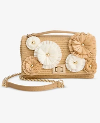 I.n.c. International Concepts Mini Ajae 3D Floral Straw Crossbody Handbag, Macy's Exclusive