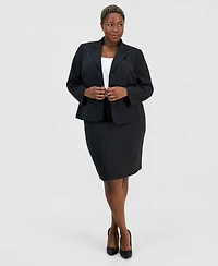 Le Suit Plus Three-Button Notch-Collar Jacket & Slim Skirt