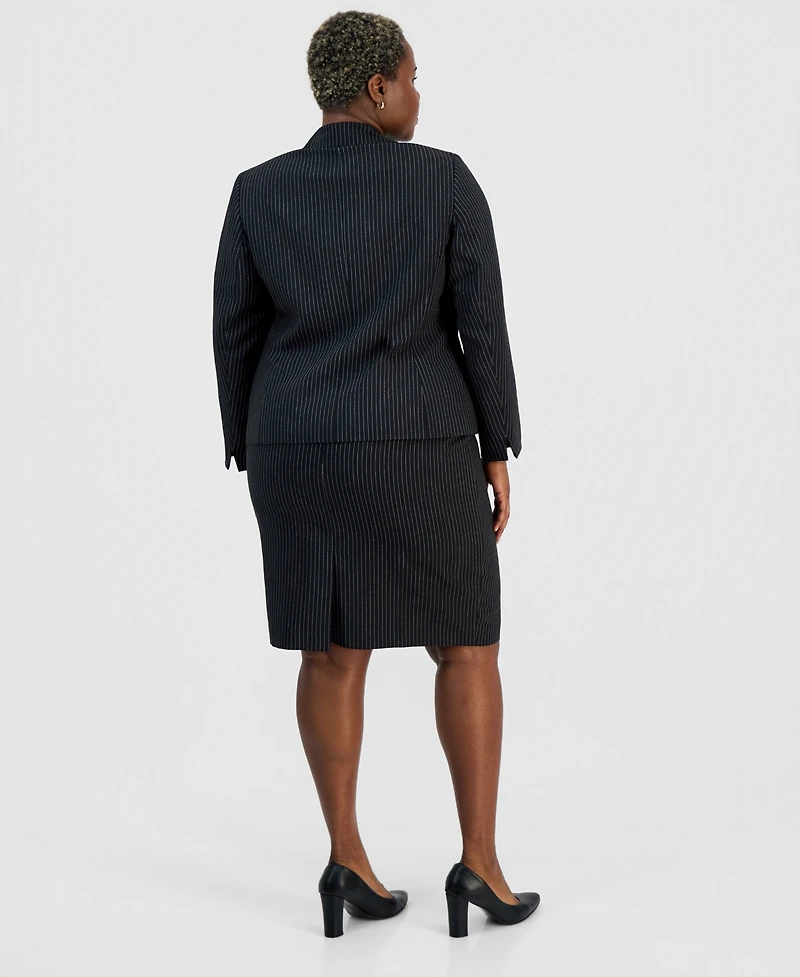 Le Suit Plus Three-Button Notch-Collar Jacket & Slim Skirt