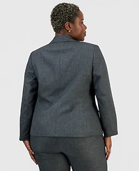 Le Suit Plus Four-Pocket Jacket & Fly-Front Wide-Leg Pants